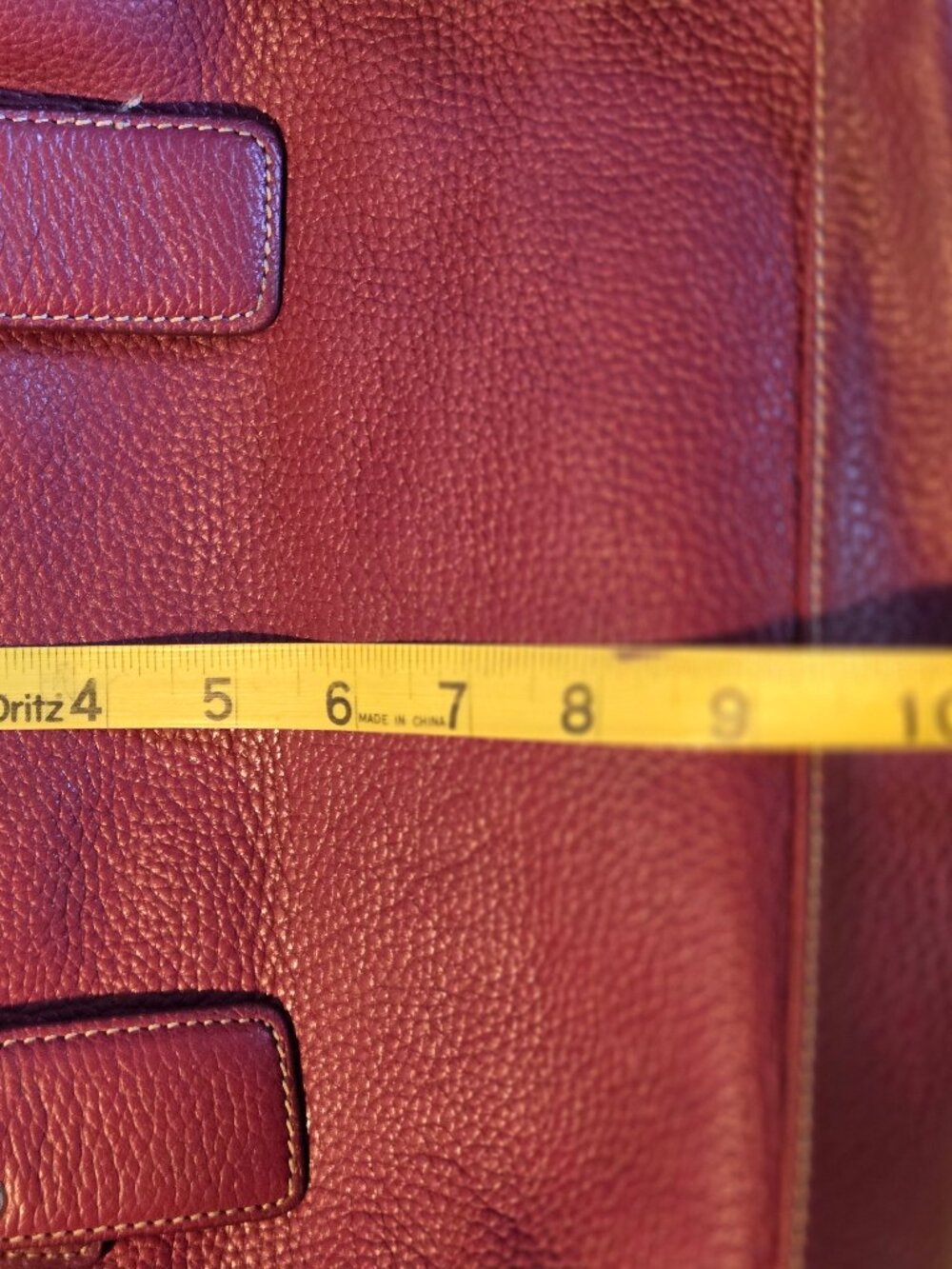 BANDOLINO eggplant coloured leather bag - Picture 11 of 12